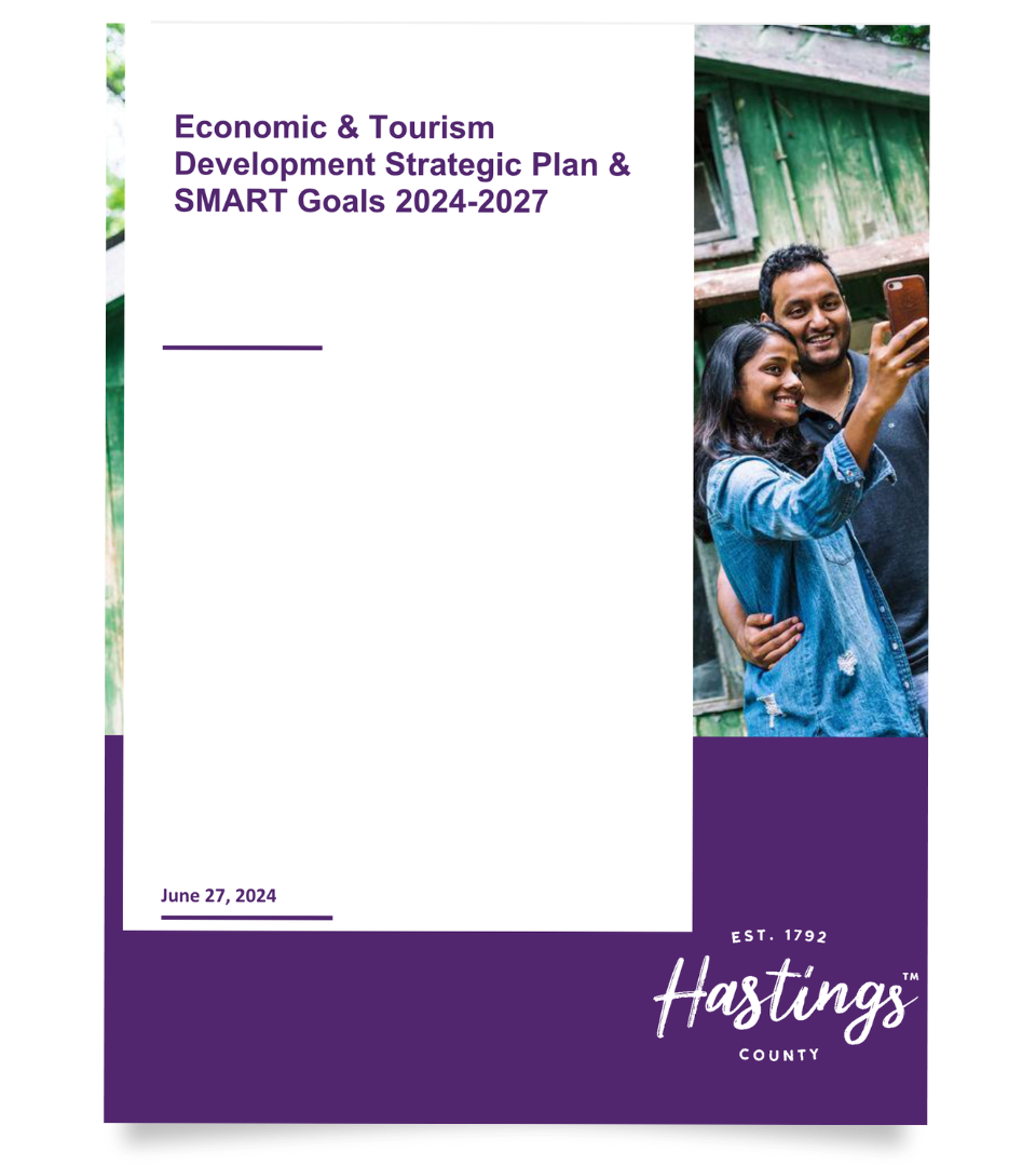 Hastings County SMART Goals Cover. Economic and Tourism Development Strategic Plan & SMART Goals 2024 - 2027. 