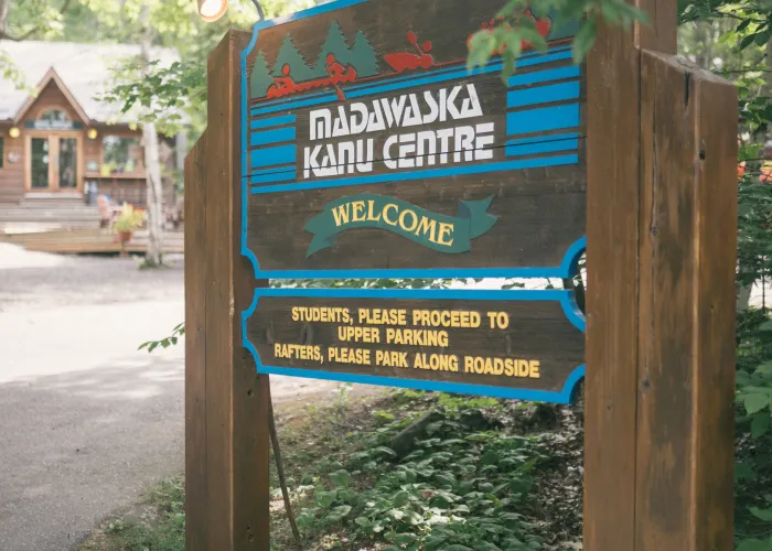Madawaska Kanu Center Sign