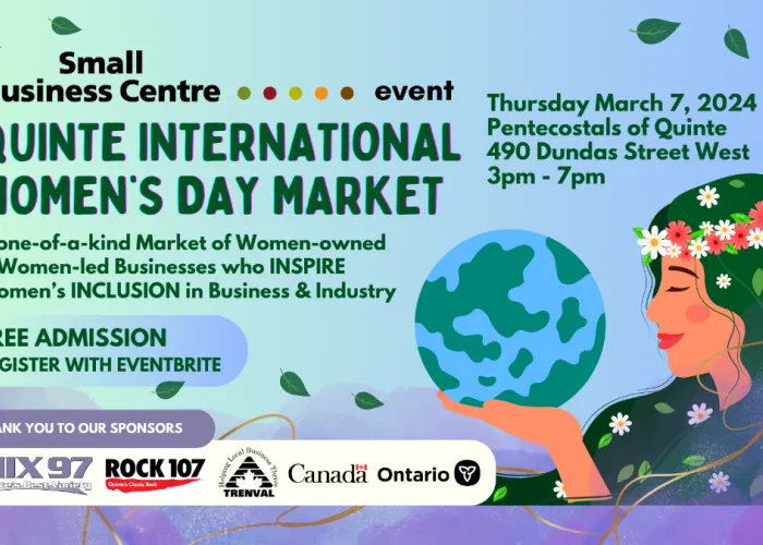 Quinte International Women's Day Market poster