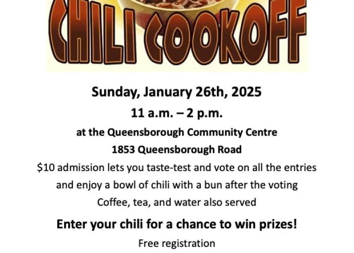 Queensborough Community Centre Chili Cookoff Poster