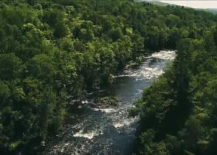 Sky view of the Madawaska River